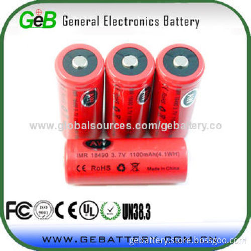 AW 18650 2,000mAh IMR/18650 Batteries for Electronic Cigarettes, 3.7V Voltage